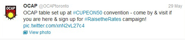 ocap at cupe convention