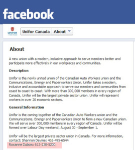 unifor facebook