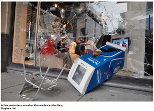 window smashing at the bay